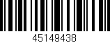 Código de barras (EAN, GTIN, SKU, ISBN): '45149438'