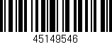 Código de barras (EAN, GTIN, SKU, ISBN): '45149546'