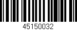 Código de barras (EAN, GTIN, SKU, ISBN): '45150032'