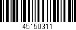 Código de barras (EAN, GTIN, SKU, ISBN): '45150311'