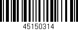 Código de barras (EAN, GTIN, SKU, ISBN): '45150314'