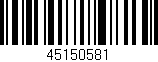 Código de barras (EAN, GTIN, SKU, ISBN): '45150581'