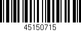 Código de barras (EAN, GTIN, SKU, ISBN): '45150715'