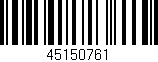 Código de barras (EAN, GTIN, SKU, ISBN): '45150761'