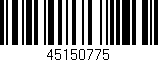 Código de barras (EAN, GTIN, SKU, ISBN): '45150775'