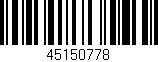 Código de barras (EAN, GTIN, SKU, ISBN): '45150778'