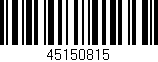 Código de barras (EAN, GTIN, SKU, ISBN): '45150815'