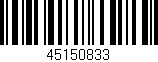 Código de barras (EAN, GTIN, SKU, ISBN): '45150833'