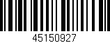 Código de barras (EAN, GTIN, SKU, ISBN): '45150927'