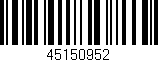 Código de barras (EAN, GTIN, SKU, ISBN): '45150952'