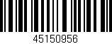 Código de barras (EAN, GTIN, SKU, ISBN): '45150956'