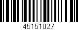 Código de barras (EAN, GTIN, SKU, ISBN): '45151027'