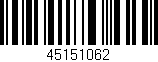 Código de barras (EAN, GTIN, SKU, ISBN): '45151062'