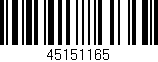 Código de barras (EAN, GTIN, SKU, ISBN): '45151165'