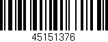 Código de barras (EAN, GTIN, SKU, ISBN): '45151376'