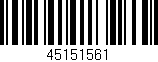 Código de barras (EAN, GTIN, SKU, ISBN): '45151561'