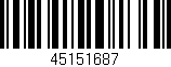 Código de barras (EAN, GTIN, SKU, ISBN): '45151687'