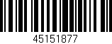 Código de barras (EAN, GTIN, SKU, ISBN): '45151877'