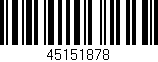 Código de barras (EAN, GTIN, SKU, ISBN): '45151878'