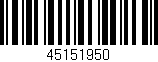 Código de barras (EAN, GTIN, SKU, ISBN): '45151950'