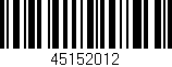 Código de barras (EAN, GTIN, SKU, ISBN): '45152012'