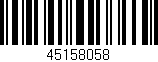 Código de barras (EAN, GTIN, SKU, ISBN): '45158058'