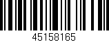 Código de barras (EAN, GTIN, SKU, ISBN): '45158165'