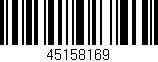 Código de barras (EAN, GTIN, SKU, ISBN): '45158169'
