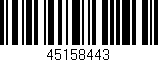 Código de barras (EAN, GTIN, SKU, ISBN): '45158443'