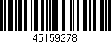 Código de barras (EAN, GTIN, SKU, ISBN): '45159278'