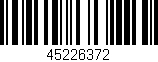 Código de barras (EAN, GTIN, SKU, ISBN): '45226372'