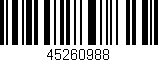 Código de barras (EAN, GTIN, SKU, ISBN): '45260988'
