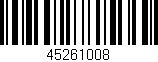 Código de barras (EAN, GTIN, SKU, ISBN): '45261008'