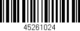 Código de barras (EAN, GTIN, SKU, ISBN): '45261024'