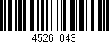 Código de barras (EAN, GTIN, SKU, ISBN): '45261043'