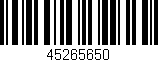 Código de barras (EAN, GTIN, SKU, ISBN): '45265650'