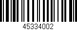 Código de barras (EAN, GTIN, SKU, ISBN): '45334002'