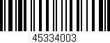 Código de barras (EAN, GTIN, SKU, ISBN): '45334003'