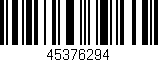 Código de barras (EAN, GTIN, SKU, ISBN): '45376294'