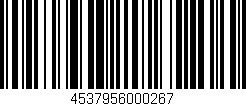 Código de barras (EAN, GTIN, SKU, ISBN): '4537956000267'