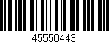 Código de barras (EAN, GTIN, SKU, ISBN): '45550443'