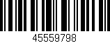 Código de barras (EAN, GTIN, SKU, ISBN): '45559798'
