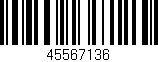Código de barras (EAN, GTIN, SKU, ISBN): '45567136'