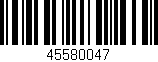 Código de barras (EAN, GTIN, SKU, ISBN): '45580047'