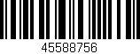 Código de barras (EAN, GTIN, SKU, ISBN): '45588756'