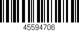 Código de barras (EAN, GTIN, SKU, ISBN): '45594706'