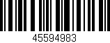 Código de barras (EAN, GTIN, SKU, ISBN): '45594983'