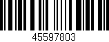Código de barras (EAN, GTIN, SKU, ISBN): '45597803'