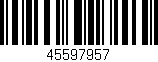 Código de barras (EAN, GTIN, SKU, ISBN): '45597957'