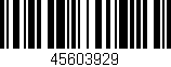 Código de barras (EAN, GTIN, SKU, ISBN): '45603929'
